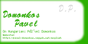 domonkos pavel business card